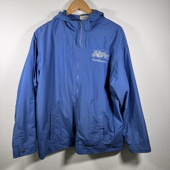 Vintage Walt‎ Disney World Sorcerer Mickey Blue Windbreaker  Unisex | Large Y2K - Picture 1 of 8